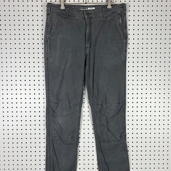 Carhartt Rigby Canvas Work Wear Pants 34x32 Gray Straight Fit 102821-029 Stretch - Picture 4 of 7